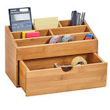 Artikelbild 1 für Zeller Schreibtisch-Organizer natur Bambus 6 Fächer 25,4 x 12,5 x 15,0 cm, Artikelnummer 685366