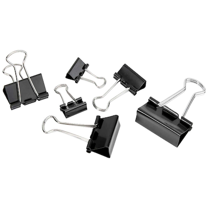 Artikelbild für Gowi Foldbackklammern schwarz, 24 St., Artikelnummer 721587