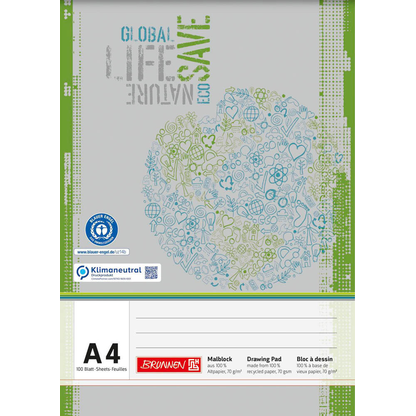 Artikelbild 3 für BRUNNEN Malblock Recycling DIN A4 70 g/qm, 100 Blatt, 1 St., Artikelnummer 163024