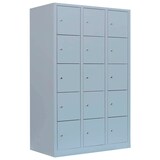 Artikelbild 1 für LÜLLMANN Schließfachschrank lichtgrau 523930, 15 Schließfächer 118,5 x 50,0 x 190,0 cm, Artikelnummer 184829