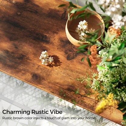 Artikelbild 9 für VASAGLE Konsolentisch rechteckig Spanplatte braun 101,5 x 35,0 x 80,0 cm, 1 St., Artikelnummer 291276