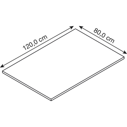 Artikelbild 2 für MÖBELPARTNER Fynn Schreibtisch schwarz rechteckig, 4-Fuß-Gestell schwarz 120,0 x 80,0 cm, Artikelnummer 323976