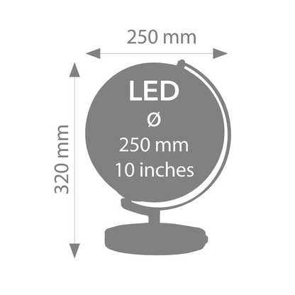 Artikelbild 2 für TROIKA® Leuchtglobus TERRA LIGHT, Artikelnummer 666036