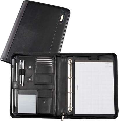 Artikelbild für Alassio Ringbuchmappe TRENTO Lederimitat DIN A4 schwarz, Artikelnummer 241214