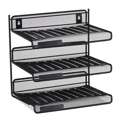 Artikelbild für relaxdays Briefablagen-System schwarz, 3 Fächer, Artikelnummer 516751