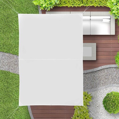 Artikelbild 4 für relaxdays Sonnensegel rechteckig weiß 2,0 x 4,0 m, Artikelnummer 770954