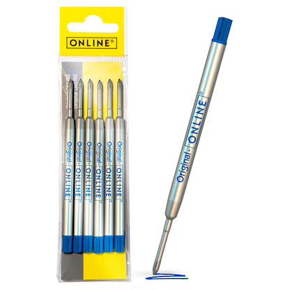 Artikelbild für ONLINE® Kugelschreiberminen M blau, 6 St., Artikelnummer 238347