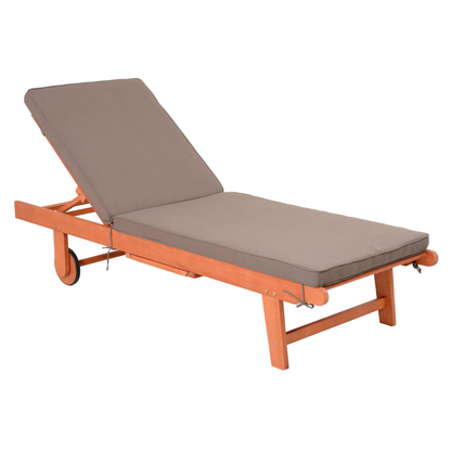 Artikelbild 3 für Garden Pleasure Sonnenliege SAN DIEGO braun Holz, Artikelnummer 543789