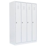 Artikelbild 1 für LÜLLMANN Spind signalweiß 510147, 4 Schließfächer 117,0 x 50,0 x 180,0 cm, Artikelnummer 184836