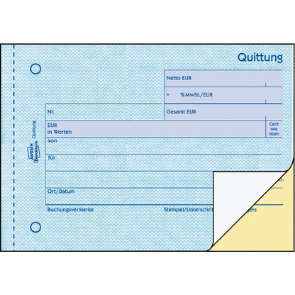 Artikelbild 2 für AVERY Zweckform Quittung, MwSt. separat ausgewiesen Formularbuch 1735, 1 St., Artikelnummer 168468