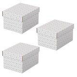 Artikelbild 1 für Esselte Home Aufbewahrungsboxen 6,5 l weiß 20,0 x 25,5 x 15,0 cm, 3 St., Artikelnummer 652244