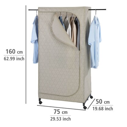 Artikelbild 2 für WENKO Stoffschrank Balance, 64510100 grau 75,0 x 50,0 x 160,0 cm, 1 St., Artikelnummer 810683