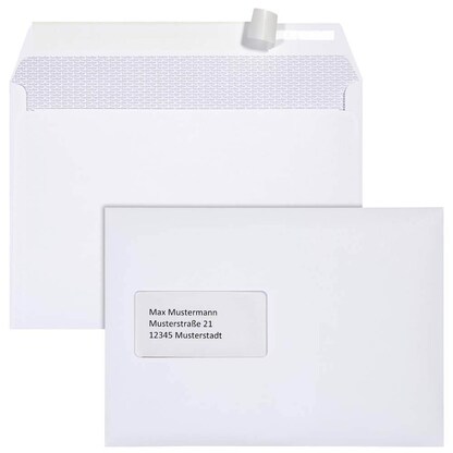 Artikelbild für BONG Briefumschläge TopSTAR DIN C5 mit Fenster hochweiß haftklebend 250 St., Artikelnummer 121236