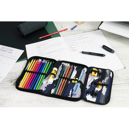 Artikelbild 4 für EBERHARD FABER Federmäppchen befüllt Camouflage grau 32-teilig, 19,6 x 13,2 cm, Artikelnummer 106686