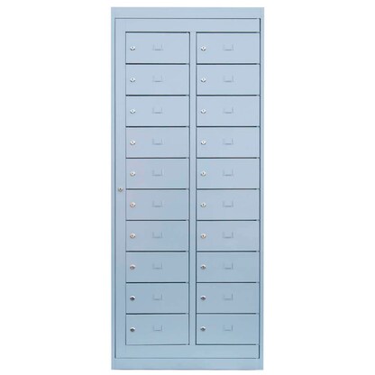 Artikelbild 3 für LÜLLMANN Schließfachschrank lichtgrau 526300, 20 Schließfächer 74,0 x 50,0 x 180,0 cm, Artikelnummer 186159