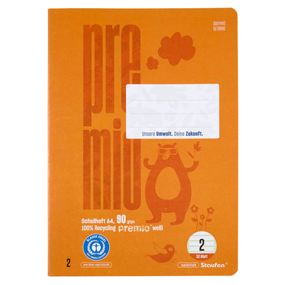 Artikelbild 3 für Staufen® Schulheft Premio Lineatur 2 liniert DIN A4 ohne Rand, 32 Blatt, 1 St., Artikelnummer 453359