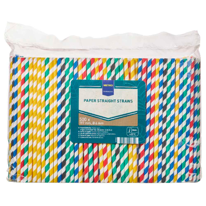 Artikelbild für 500 METRO PROFESSIONAL Strohhalme farbsortiert, Artikelnummer 799019