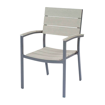 Artikelbild 2 für Garden Pleasure Gartenstühle mit Armlehnen Olivia hellgrau, 2 St., Artikelnummer 231373