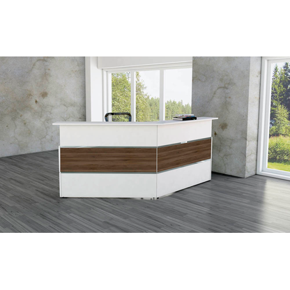 Artikelbild 5 für Kerkmann Anbautheke gerade, weiß, nussbaum 140,0 x 92,0 x 108,0 cm, Artikelnummer 261661