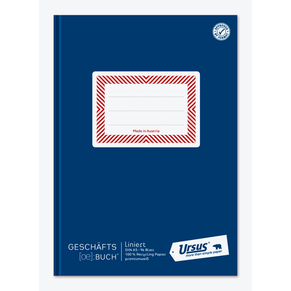 Artikelbild 2 für Ursus Geschäftsbuch Ö-Geschäftsbuch DIN A5 liniert, blau Hardcover 192 Seiten, 1 St., Artikelnummer 267649