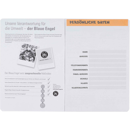 Artikelbild 5 für OXFORD Hausaufgabenheft Recycling Lineatur SL liniert DIN A5 ohne Rand, 48 Blatt, 1 St., Artikelnummer 704207