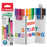 Artikelbild 1 für STABILO Pen 68 Filzstifte farbsortiert, 18 St., Artikelnummer 515329