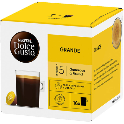 Artikelbild für NESCAFÉ DOLCE GUSTO® Grande Generous & Round Kaffeekapseln, mild, 16 Stück, Artikelnummer 613352