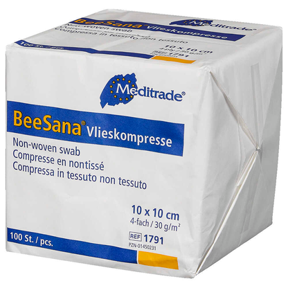 Artikelbild 3 für Meditrade® Vlies-Kompressen BeeSana® 1791 weiß 10,0 x 10,0 cm, 100 St., Artikelnummer 241867
