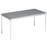 Artikelbild 1 für viasit System4 Schreibtisch anthrazit rechteckig, 4-Fuß-Gestell chrom 160,0 x 80,0 cm, Artikelnummer 135398