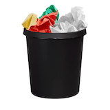 Artikelbild 1 für helit Papierkorb 18,0 l schwarz, 1 St., Artikelnummer 684191