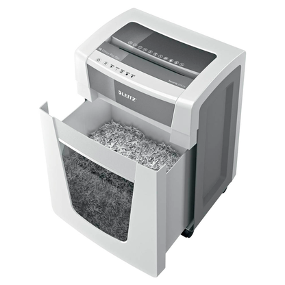 Artikelbild 5 für LEITZ IQ Office Pro Aktenvernichter mit Partikelschnitt P-6, 1 x 5 mm, bis 5 Blatt, weiß, Artikelnummer 634713