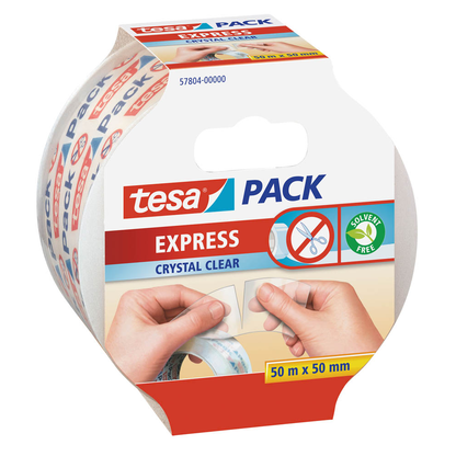 Artikelbild für tesa Packband tesapack® EXPRESS Crystal Clear transparent 50,0 mm x 50,0 m 1 Rolle, Artikelnummer 115061