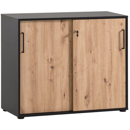 Artikelbild 6 für MÖBELPARTNER Schiebetürenschrank Aino, 701867 schwarz 2 Fachböden 100,1 x 41,0 x 83,6 cm, Artikelnummer 172348