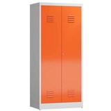 Artikelbild 1 für ClassiX Spind feuerrot, lichtgrau X-515714, 1 Schließfach 80,0 x 50,0 x 180,0 cm, Artikelnummer 186659