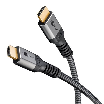 Artikelbild für goobay HDMI 2.0 Kabel 5,0 m grau, schwarz, 1 St., Artikelnummer 345237
