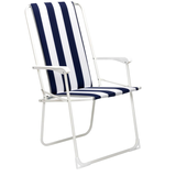 Artikelbild 1 für BEST Klappstuhl mit Armlehnen Chiemsee weiß, blau, Metall, 1 St., Artikelnummer 657449
