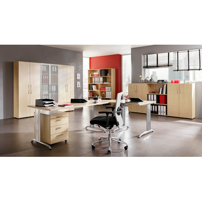 Artikelbild 4 für HAMMERBACHER Aktenschrank Altus, V4100/3/3/BM ahorn 4 Fachböden 80,0 x 33,0 x 188,0 cm, Artikelnummer 962878