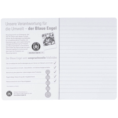 Artikelbild 5 für OXFORD Schulhefte Recycling Lineatur 51 liniert DIN A6 ohne Rand, 32 Blatt, 1 St., Artikelnummer 704223