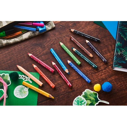 Artikelbild 4 für STABILO Trio® dick, kurz Animal Vibes Buntstifte farbsortiert, 12 St., Artikelnummer 739439