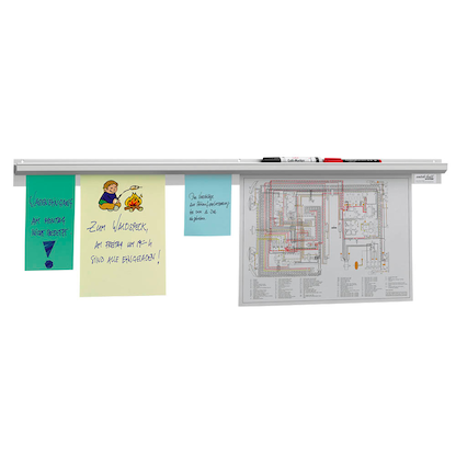 Artikelbild für Catch-ball Infoboard Powergrip Klemmleiste 100,0 cm silber selbstklebend, Wandmontage, 1 St., Artikelnummer 739482