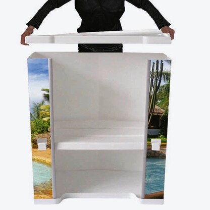 Artikelbild 5 für update displays Messetheke gerade, weiß 90,0 x 51,0 x 91,0 - 220,0 cm, Artikelnummer 646772