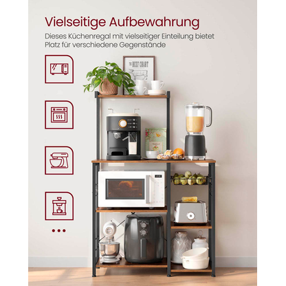 Artikelbild 7 für VASAGLE Küchen-Organizer braun, schwarz 90,0 x 40,0 x 134,0 cm, 1 St., Artikelnummer 262559