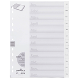 Artikelbild 1 für DURABLE Ordnerregister DIN A4 Vollformat Jan.-Dez. weiß 12-teilig, 1 Satz, Artikelnummer 433367
