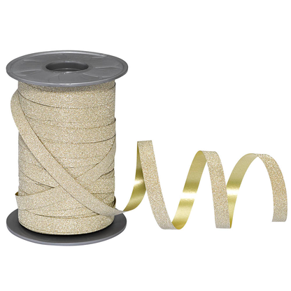 Artikelbild 3 für PRÄSENT Geschenkband POLY GLITTER Glitter gold 10,0 mm x 100,0 m, Artikelnummer 384065