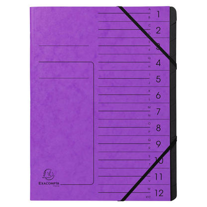 Artikelbild für Exacompta Ordnungsmappe 12 Fächer violett, 1 St., Artikelnummer 286892