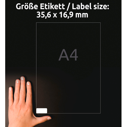 Artikelbild 6 für AVERY Zweckform Etiketten L4732REV-25 weiß 35,6 x 16,9 mm, 30 Blatt, Artikelnummer 345678