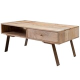 Artikelbild 1 für WOHNLING Couchtisch rechteckig Massivholz mango 95,0 x 50,0 x 42,0 cm, 1 St., Artikelnummer 907073