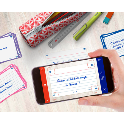 Artikelbild 5 für OXFORD Karteikarten FLASH 2.0 DIN A7 weiß liniert, 80 St., Artikelnummer 371538