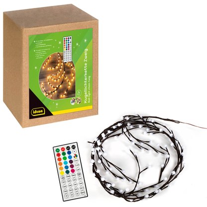 Artikelbild für Idena 120er Kugel-Zweige LED Lichterkette braun 7,0 m, 1 St., Artikelnummer 443117