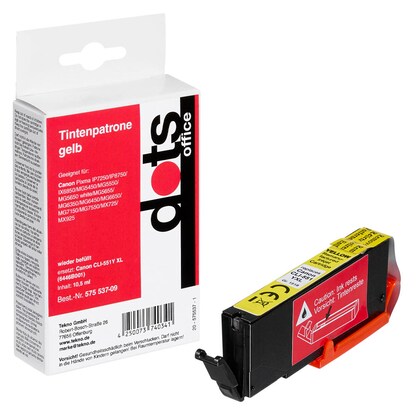 Artikelbild für dots gelb Druckerpatrone kompatibel zu Canon CLI-551 XL Y, Artikelnummer 575537